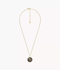 Capricorn Sutton Zodiac Gold-Tone Stainless Steel Gray Hematite Pendant Necklace JF04847710