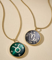 Capricorn Sutton Zodiac Gold-Tone Stainless Steel Gray Hematite Pendant Necklace JF04847710