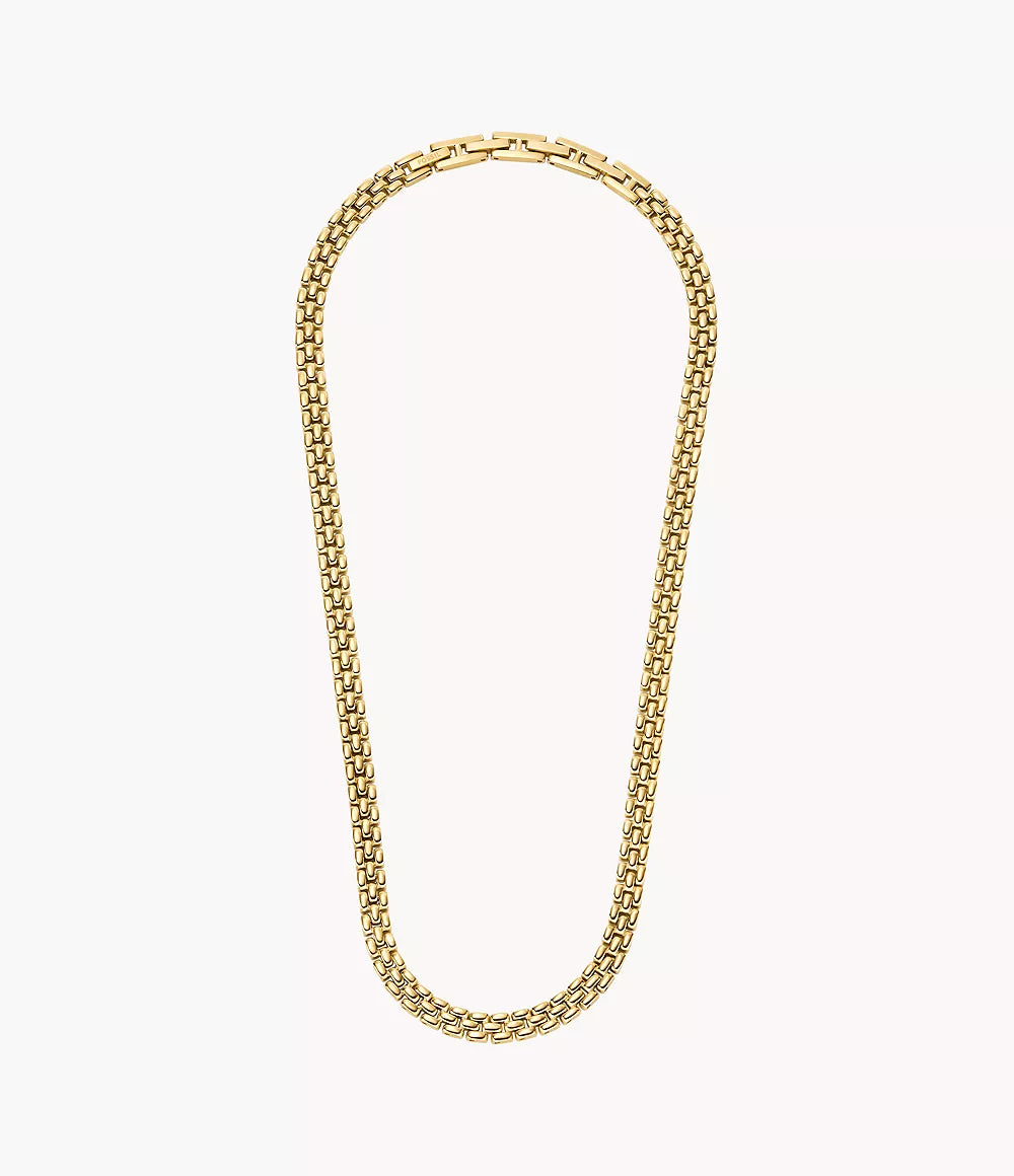 JF04900710 Arden Watch Links Gold-Tone Stainless Steel Chain Necklace