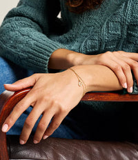 JF04907710 Sutton Horseshoe Gold-Tone Stainless Steel Multi Strand Bracelet