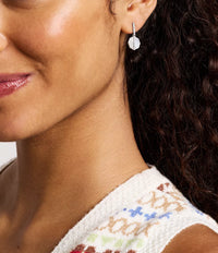 JF04911040 Merrit Timeless Mother Of Pearl Silver-Tone Stainless Steel Drop Earrings