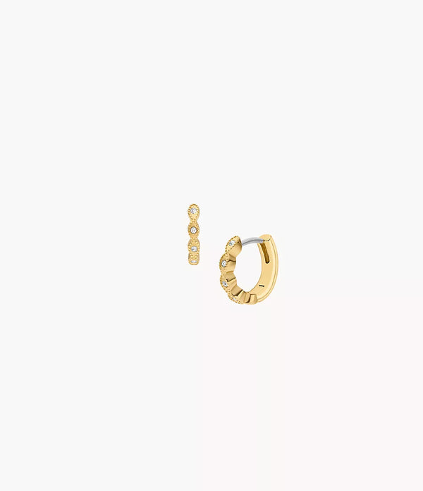 Ellis Pavé Glitz Gold-Tone Stainless Steel Hoop Earrings JF04913710