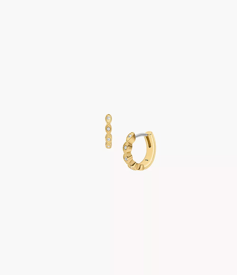 Ellis Pavé Glitz Gold-Tone Stainless Steel Hoop Earrings JF04913710