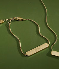 Sadie Gold-Tone Stainless Steel ID Necklace JF04926710