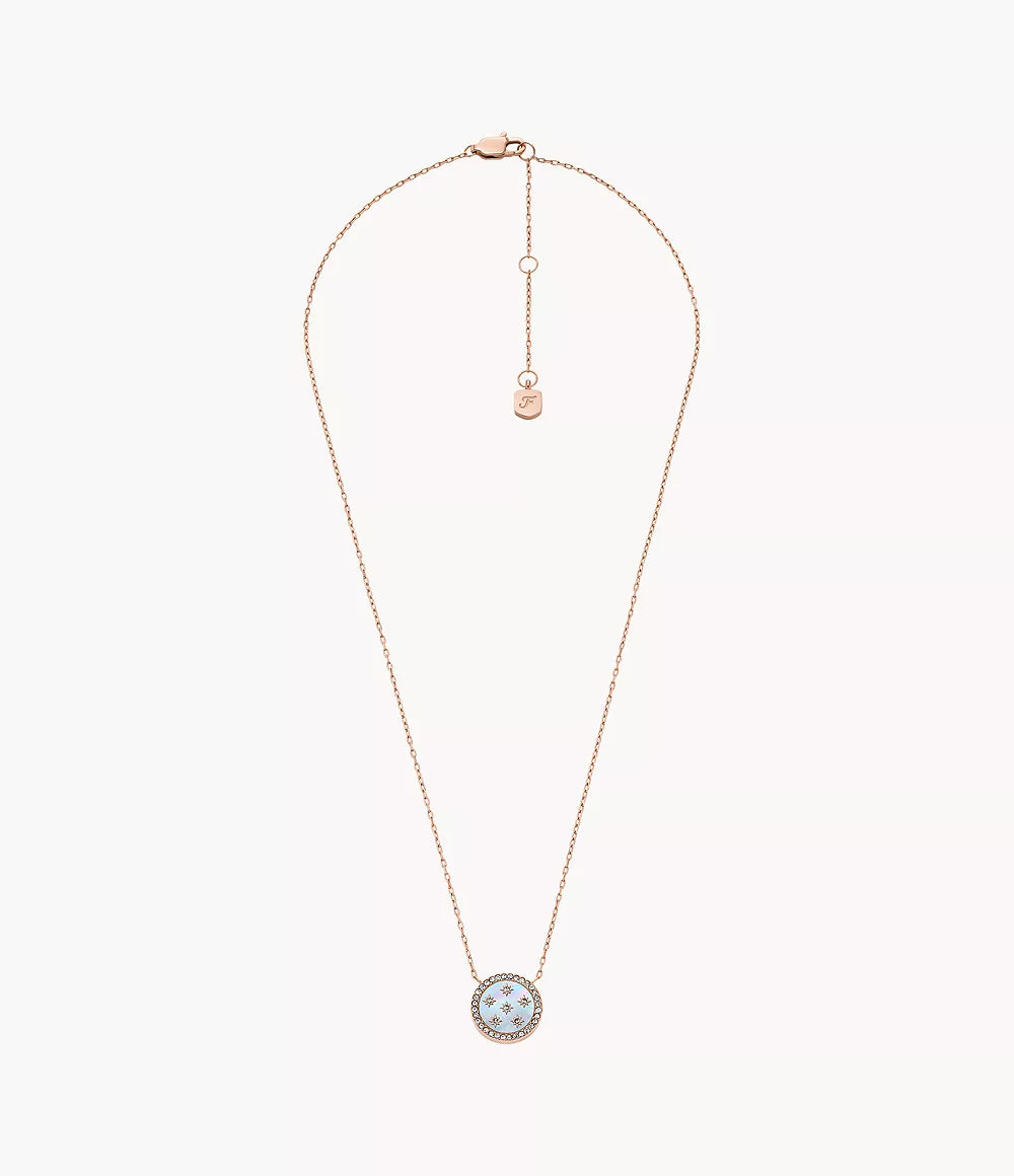 Merrit Classic Mother-of-Pearl Rose Gold-Tone Stainless Steel Pendant Necklace JF04936791