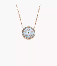 Merrit Classic Mother-of-Pearl Rose Gold-Tone Stainless Steel Pendant Necklace JF04936791