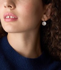 Merrit Classic Mother-of-Pearl Rose Gold-Tone Stainless Steel Drop Earrings JF04938791