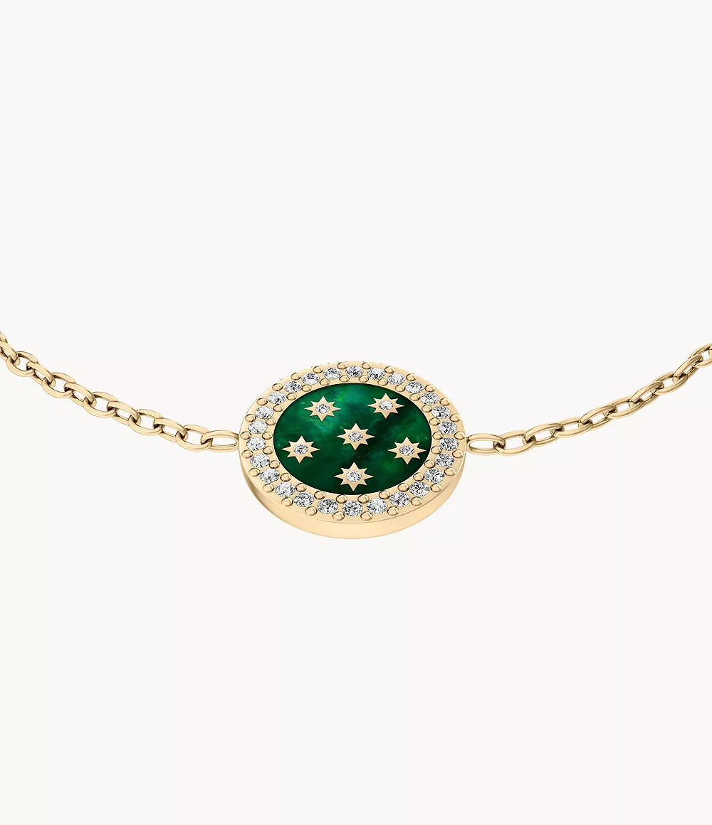 Merrit Northlight Collection Green Mother-of-Pearl Station Bracelet JF05030710
