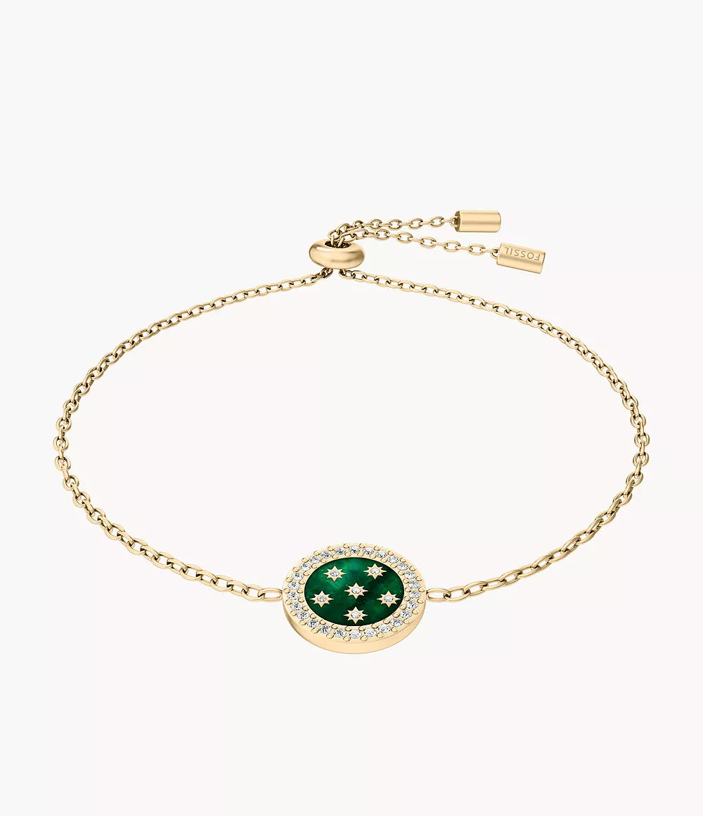 Merrit Northlight Collection Green Mother-of-Pearl Station Bracelet JF05030710