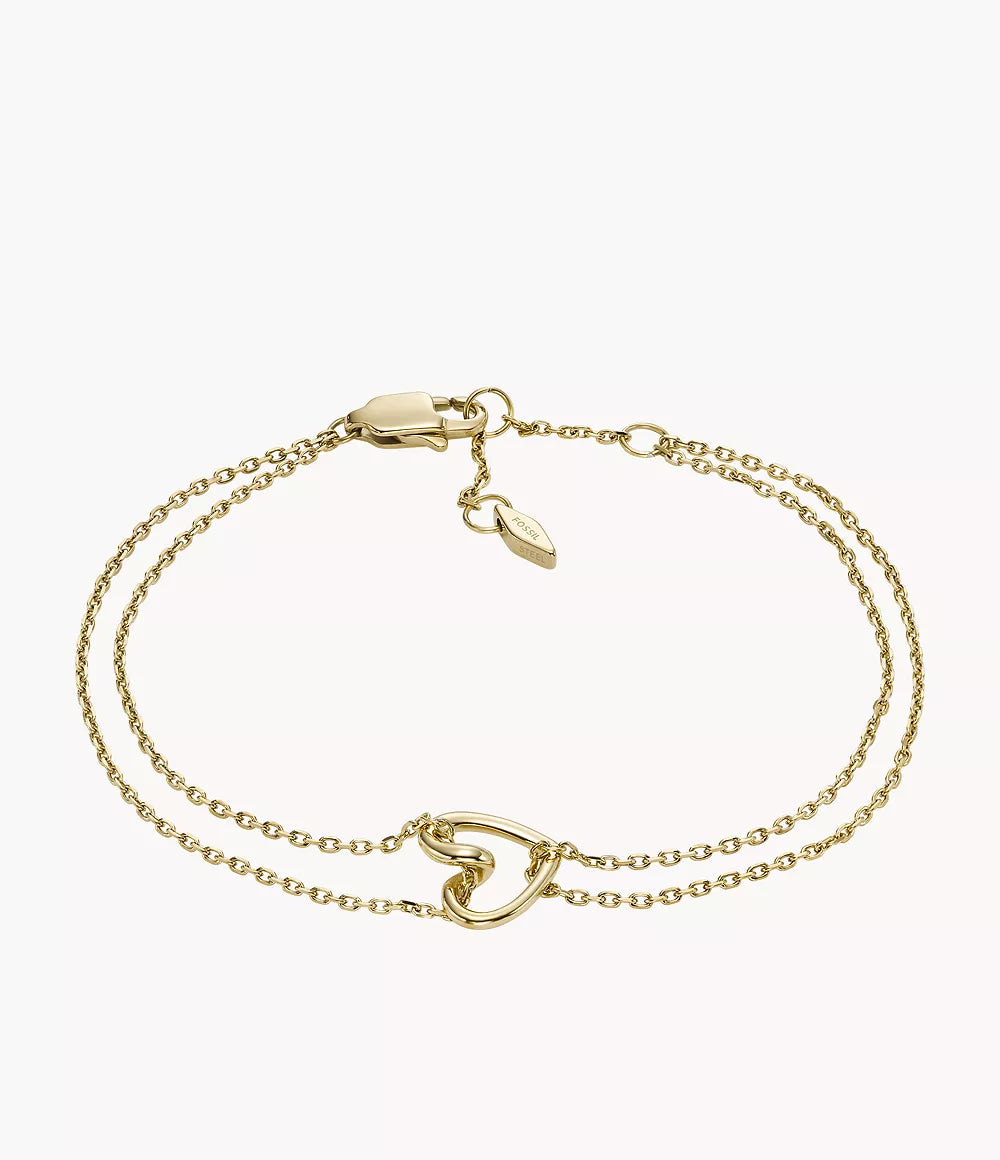 JOF00929710 - Fossil Gold-Tone Stainless Steel Chain Bracelet For Women