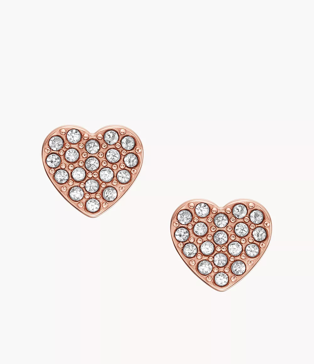 JOF01058791 - Fossil Ear Party Rose Gold-Tone Stainless Steel Stud Earrings For Women