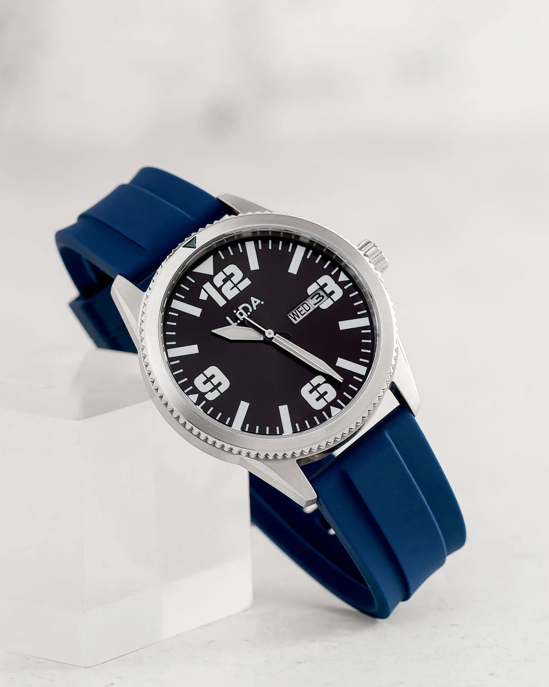 Lida Blue Silicone Date Watch LD00004