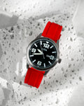 Lida Red Silicone Date Watch LD00005