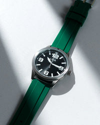 Lida Green Silicone Date Watch LD00002