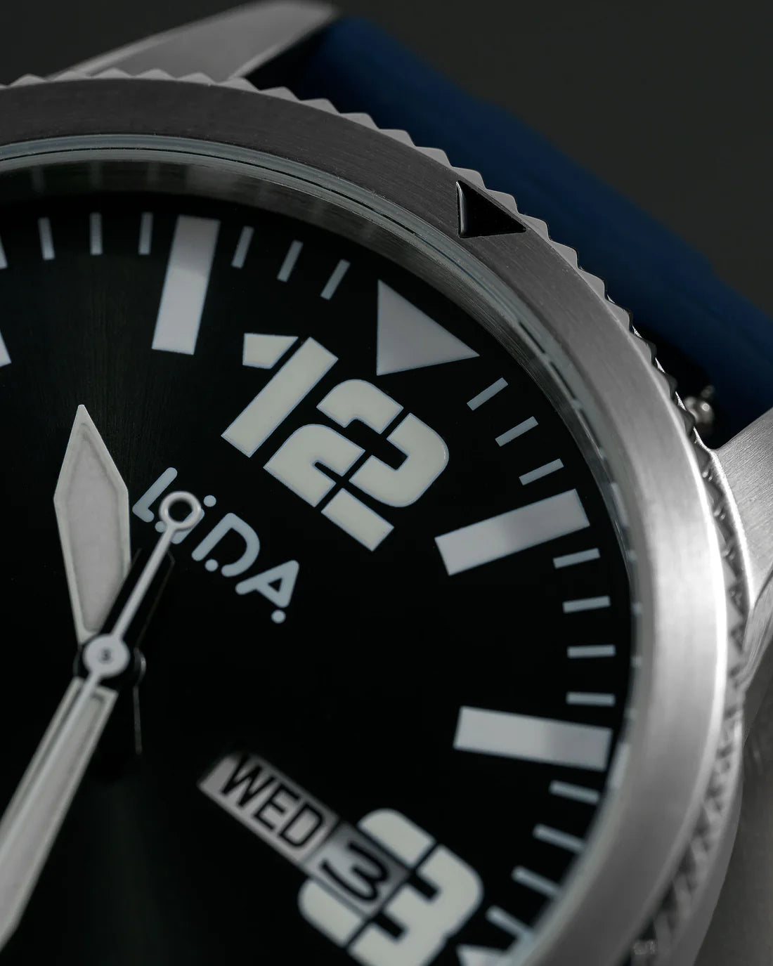 Lida Blue Silicone Date Watch LD00004