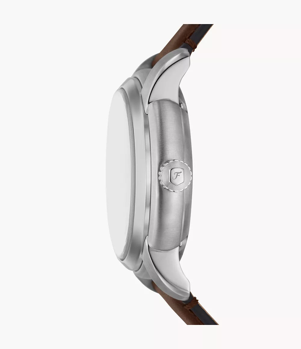 Fossil Heritage Automatic Brown Leather Watch ME3264