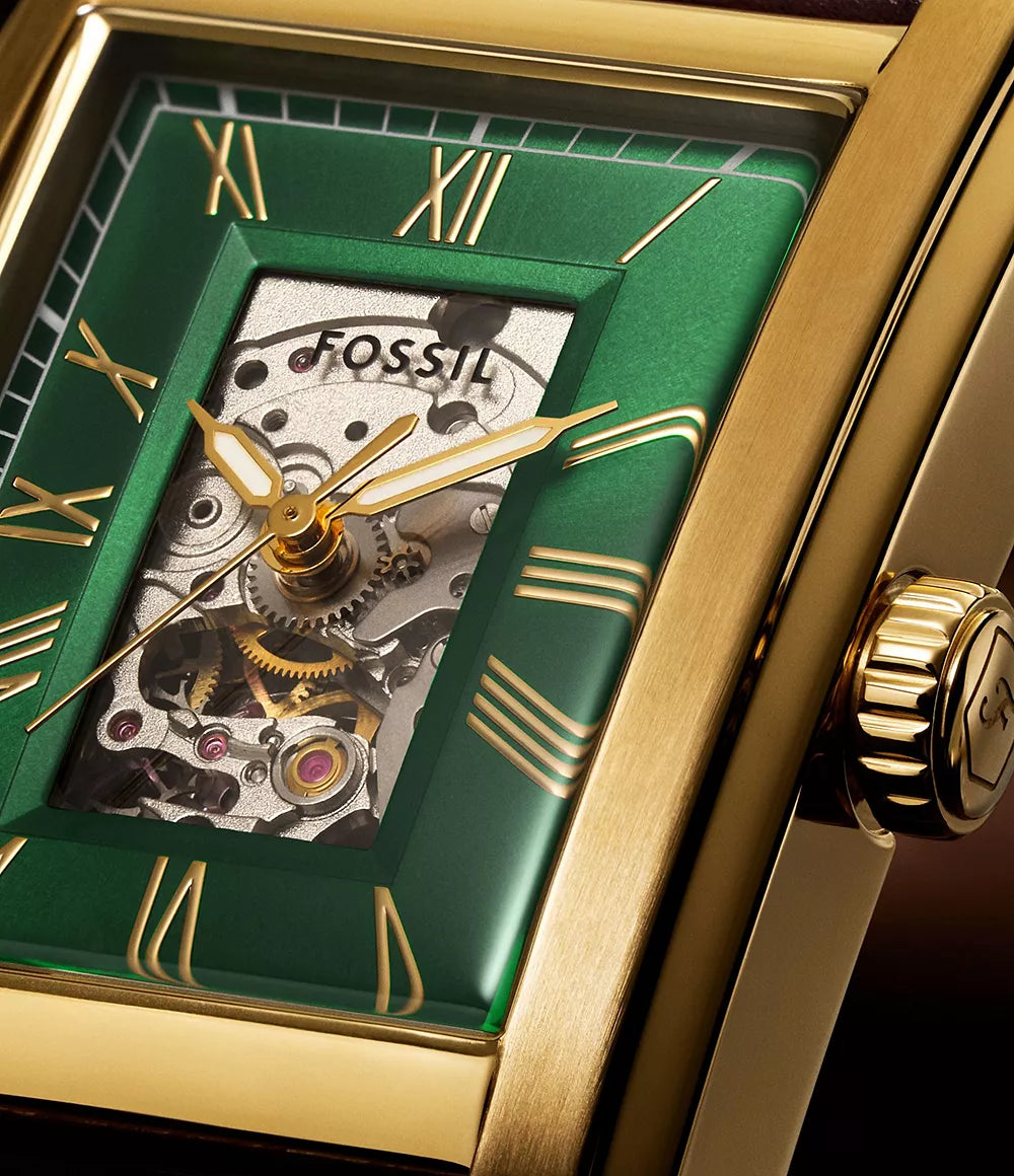 Carraway Automatic Brown Croco Leather Watch ME3271