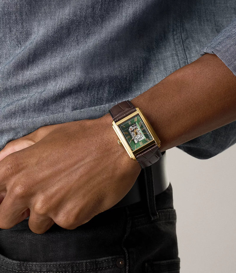 Carraway Automatic Brown Croco Leather Watch ME3271