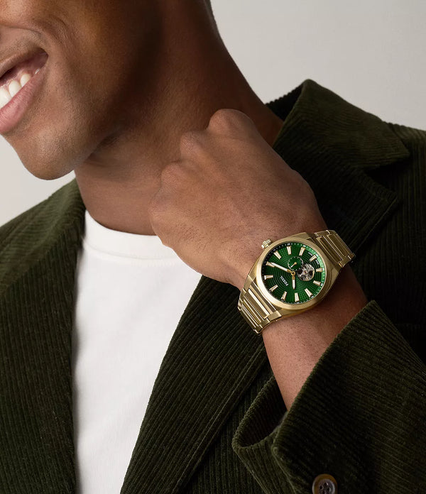 Everett Automatic Gold-Tone Stainless Steel Watch ME3276