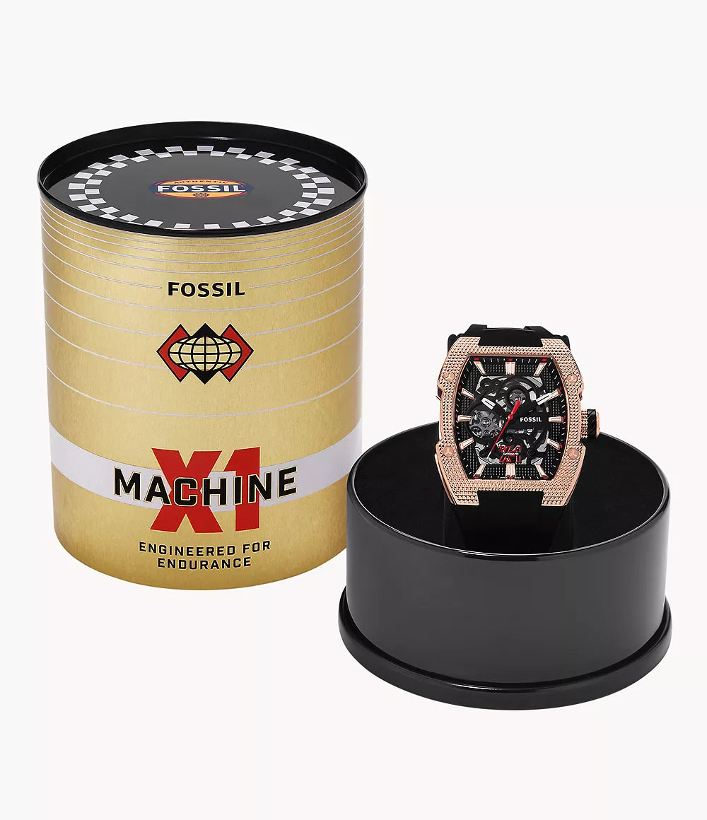 Machine X-1 42mm Automatic Black Silicone Watch ME3283