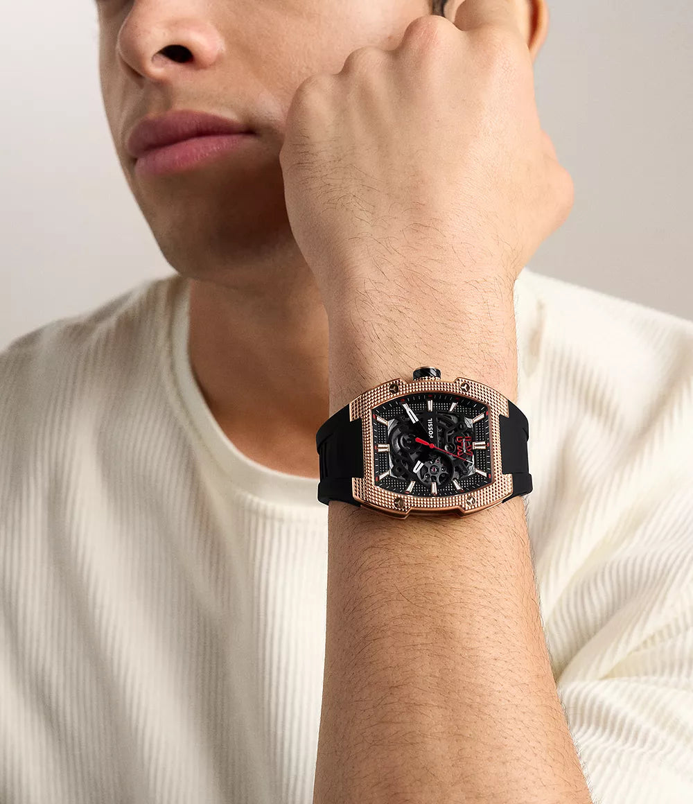 Machine X-1 42mm Automatic Black Silicone Watch ME3283