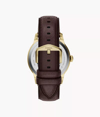 Townsman 44mm Automatic Brown Leather Watch ME3286