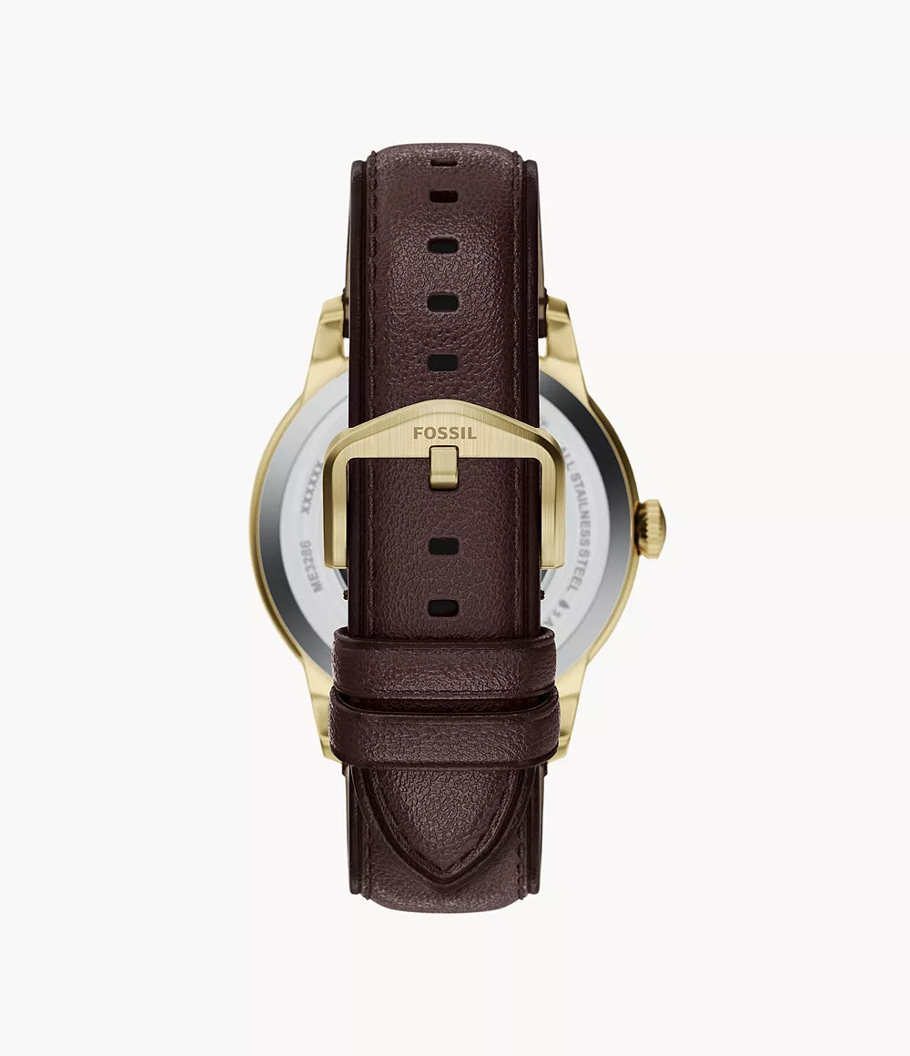 Townsman 44mm Automatic Brown Leather Watch ME3286