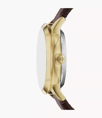 Townsman 44mm Automatic Brown Leather Watch ME3286