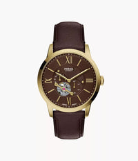 Townsman 44mm Automatic Brown Leather Watch ME3286