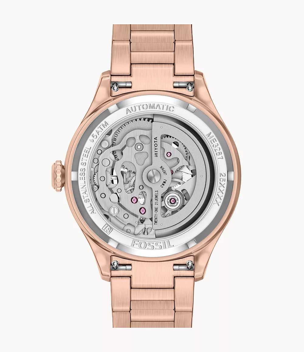 Gilmore Automatic Rose Gold-Tone Stainless Steel Watch ME3287