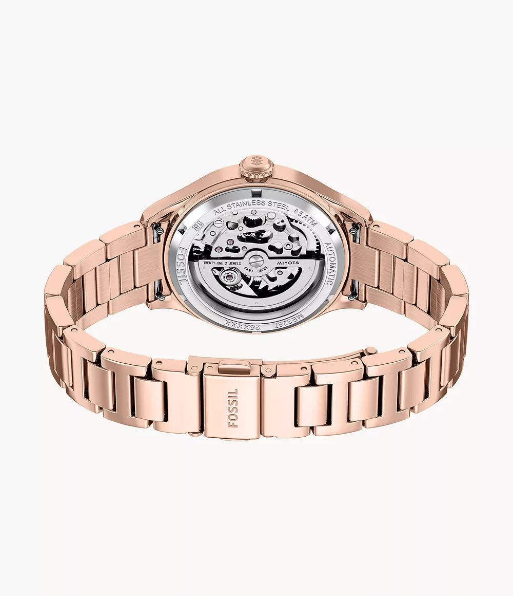 Gilmore Automatic Rose Gold-Tone Stainless Steel Watch ME3287
