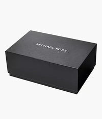 MK1044 Michael Kors Slim Runway Three-Hand Gunmetal Stainless Steel Watch and Wallet Gift Set