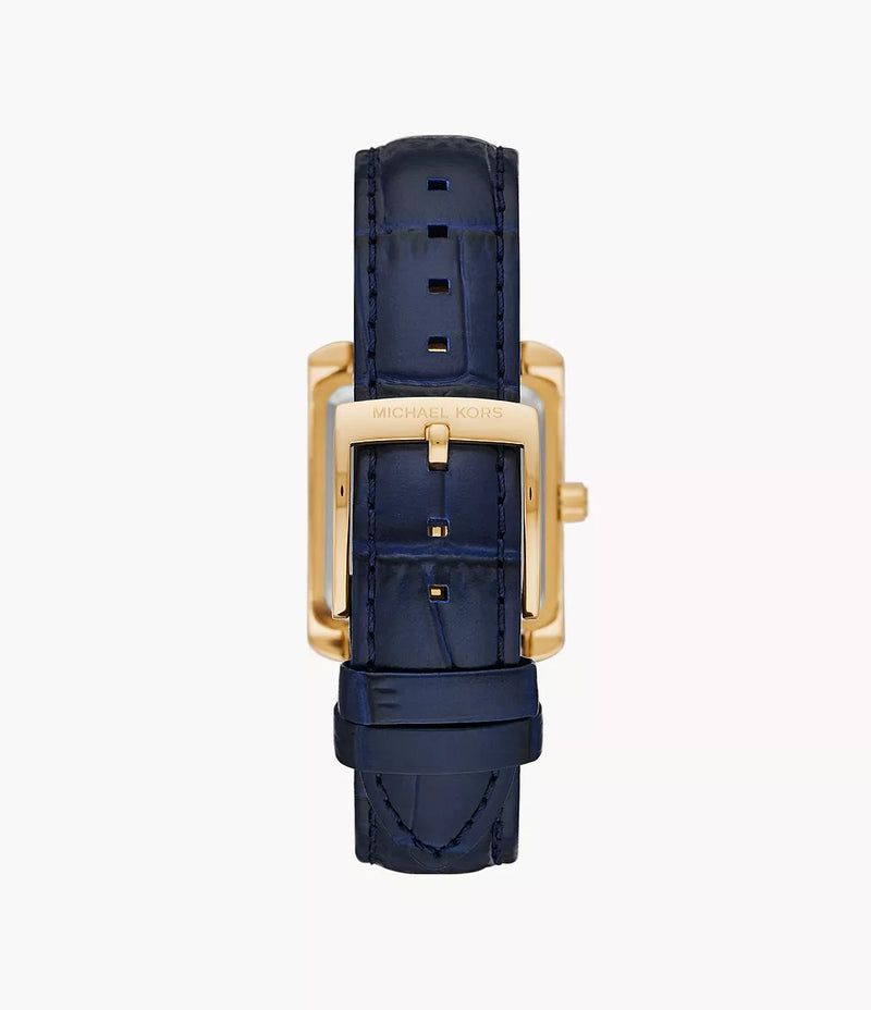 MK2982 Michael Kors Emery Three-Hand Navy Croco Leather Watch