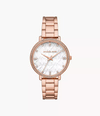 MK4594 Michael Kors Pyper Three-Hand Rose Gold-Tone Alloy Watch