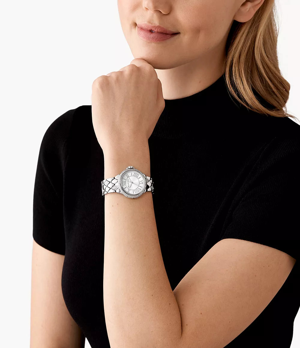 Michael Kors Camille Three-Hand Stainless Steel Watch MK4804
