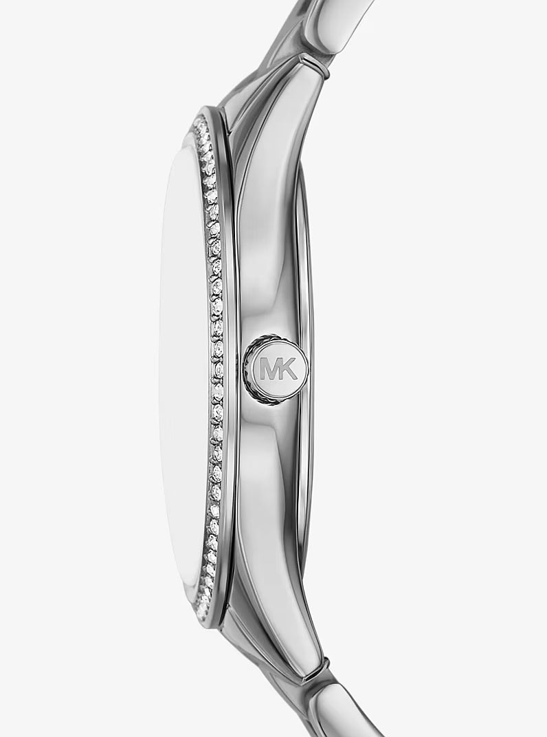 Mini Lauryn Silver-Tone Watch and Jewelry Gift Set MK4851SET