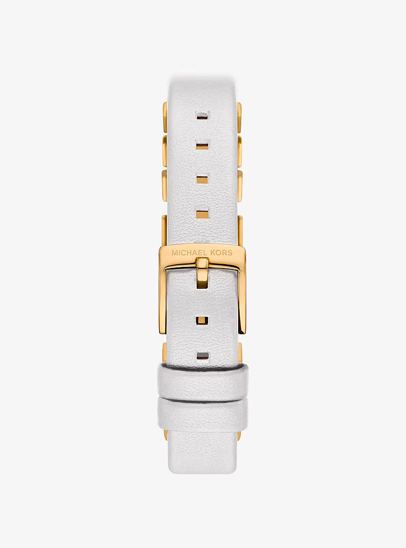 Mini Darrington Gold-Tone and Leather Watch MK4899