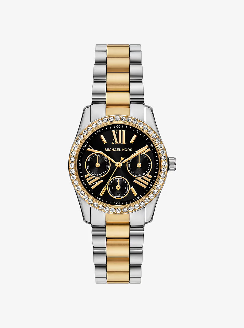 Mini Lexington Pavé Two-Tone Watch MK4925