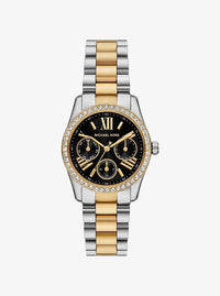 Mini Lexington Pavé Two-Tone Watch MK4925