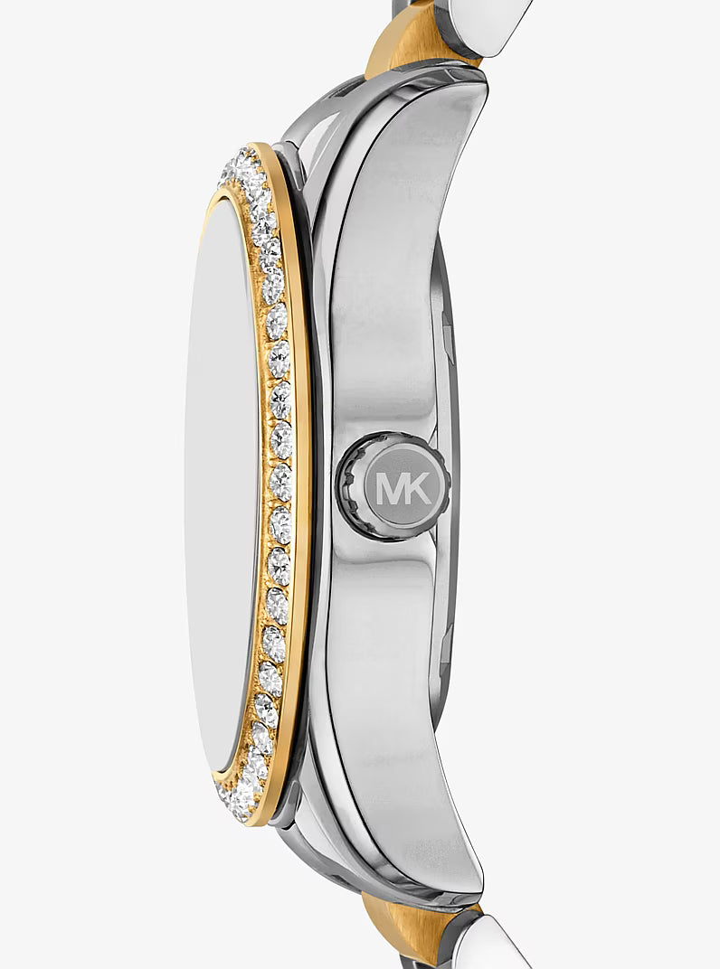 Mini Lexington Pavé Two-Tone Watch MK4925