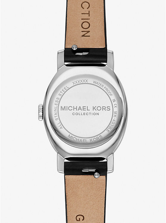 Michael Kors Limited-Edition Petite Maude Silver-Tone and Crocodile Embossed Leather Watch MK4939LE