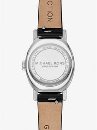 Michael Kors Limited-Edition Petite Maude Silver-Tone and Crocodile Embossed Leather Watch MK4939LE