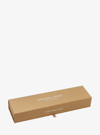 Limited-Edition Petite Maude Silver-Tone and Crocodile Embossed Leather Watch MK4940LE