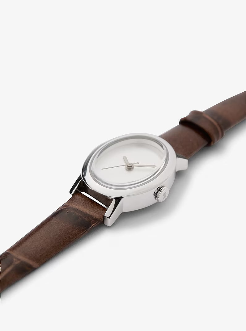Limited-Edition Petite Maude Silver-Tone and Crocodile Embossed Leather Watch MK4940LE