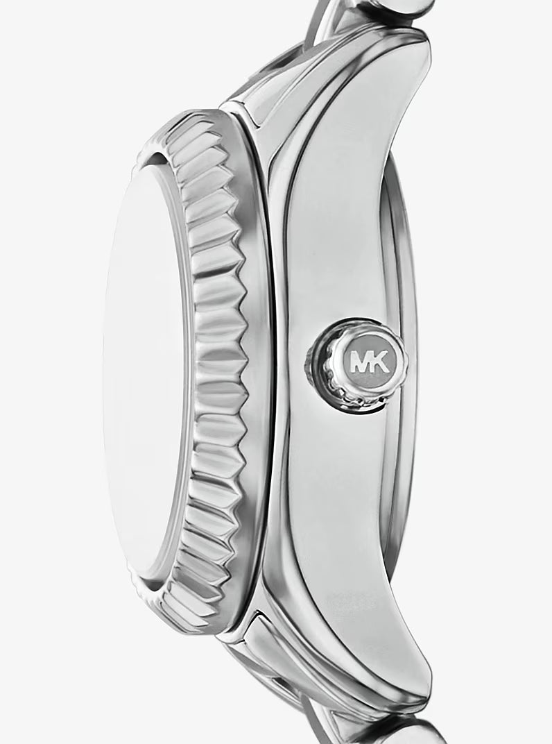 Petite Lexington Pavé Silver-Tone Watch and Jewelry Gift Set MK4948SET
