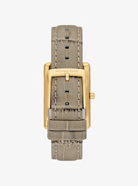 Essex Gold-Tone and Crocodile Embossed Leather Watch MK4964