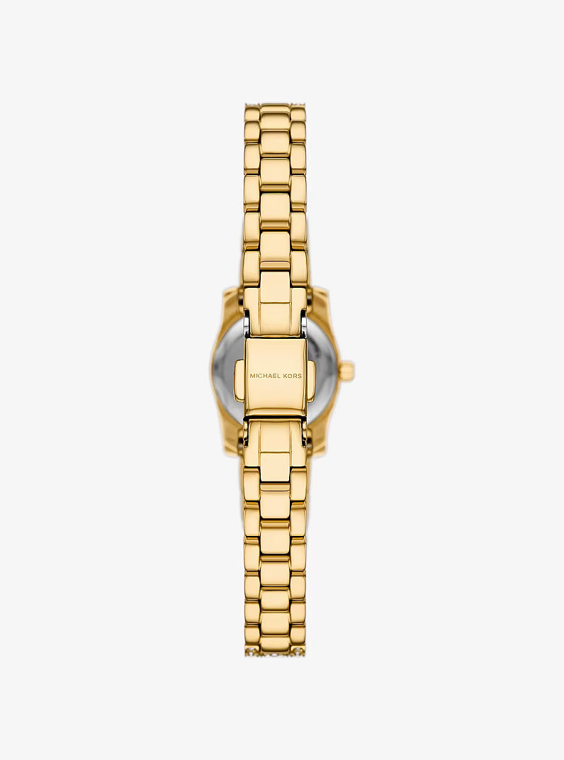 Micro Lexington Pavé Gold-Tone Watch MK4980