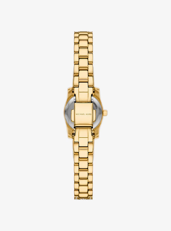 Micro Lexington Pavé Gold-Tone Watch MK4980
