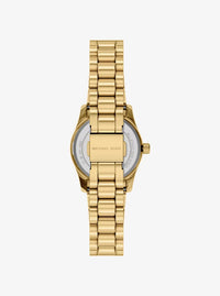 Petite Lexington Pavé Gold Watch and Heart Bracelet Gift Set MK4992SET