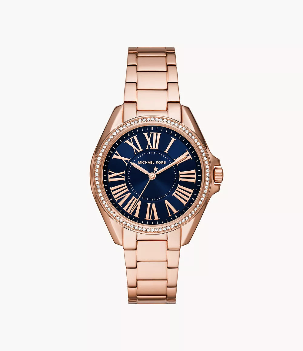 MK6930 Michael Kors Kacie Three-Hand Rose Gold-Tone Stainless Steel Watch